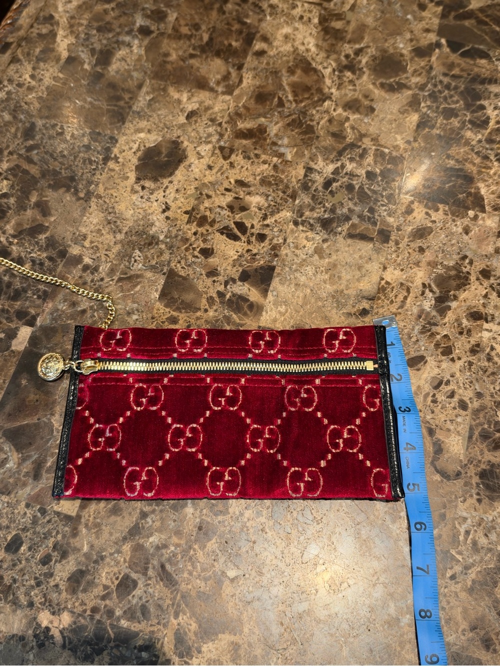 Gucci Rajah Large Tote Bag Red & Black with Pouch - Picture 16 of 16